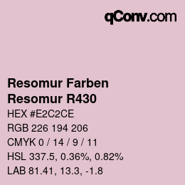 カラーコード: Resomur Farben - Resomur R430 | qconv.com