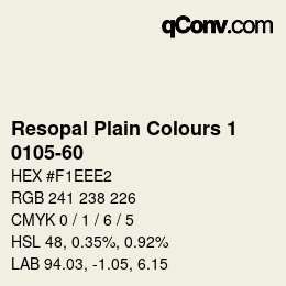 カラーコード: Resopal Plain Colours 1 - 0105-60 | qconv.com