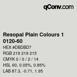 Código de color: Resopal Plain Colours 1 - 0120-60 | qconv.com
