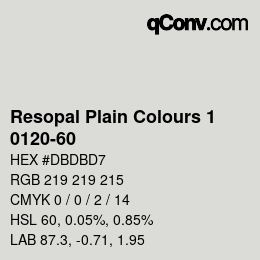 Código de color: Resopal Plain Colours 1 - 0120-60 | qconv.com