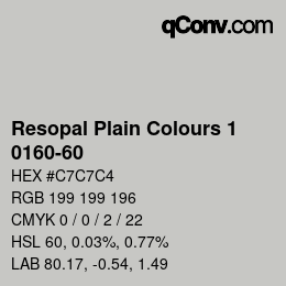 Farbcode: Resopal Plain Colours 1 - 0160-60 | qconv.com