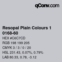 Farbcode: Resopal Plain Colours 1 - 0168-60 | qconv.com