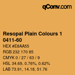 Farbcode: Resopal Plain Colours 1 - 0411-60 | qconv.com