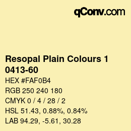 カラーコード: Resopal Plain Colours 1 - 0413-60 | qconv.com