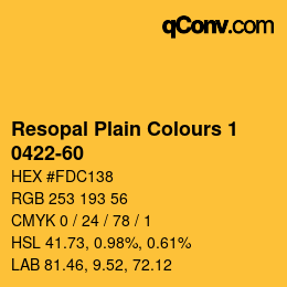 Farbcode: Resopal Plain Colours 1 - 0422-60 | qconv.com