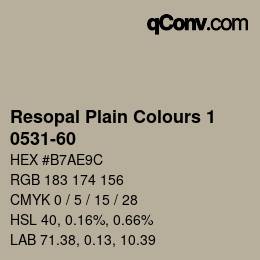 カラーコード: Resopal Plain Colours 1 - 0531-60 | qconv.com