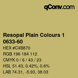 カラーコード: Resopal Plain Colours 1 - 0633-60 | qconv.com