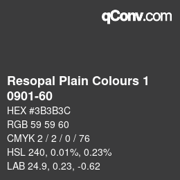 カラーコード: Resopal Plain Colours 1 - 0901-60 | qconv.com