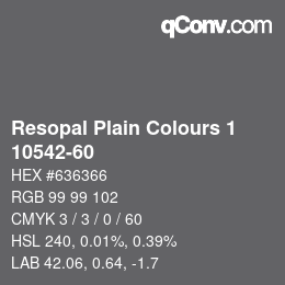 Farbcode: Resopal Plain Colours 1 - 10542-60 | qconv.com