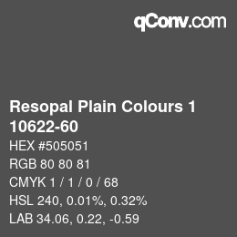 Código de color: Resopal Plain Colours 1 - 10622-60 | qconv.com