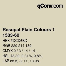 Código de color: Resopal Plain Colours 1 - 1503-60 | qconv.com