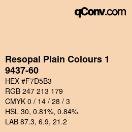 カラーコード: Resopal Plain Colours 1 - 9437-60 | qconv.com