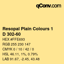 Código de color: Resopal Plain Colours 1 - D 302-60 | qconv.com