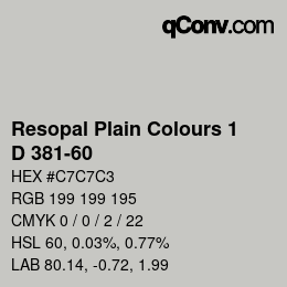 Código de color: Resopal Plain Colours 1 - D 381-60 | qconv.com