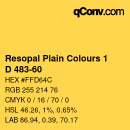 Farbcode: Resopal Plain Colours 1 - D 483-60 | qconv.com