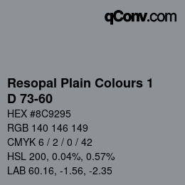 Código de color: Resopal Plain Colours 1 - D 73-60 | qconv.com