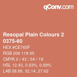 Código de color: Resopal Plain Colours 2 - 0375-60 | qconv.com