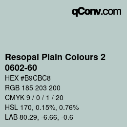 Farbcode: Resopal Plain Colours 2 - 0602-60 | qconv.com