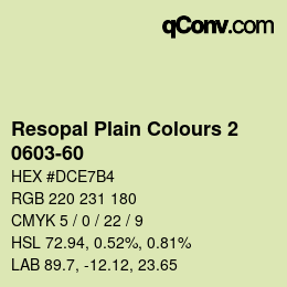 Farbcode: Resopal Plain Colours 2 - 0603-60 | qconv.com