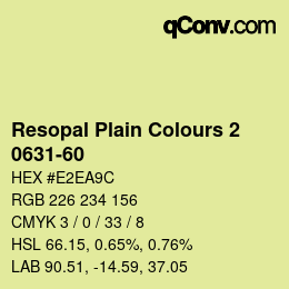 Código de color: Resopal Plain Colours 2 - 0631-60 | qconv.com