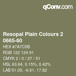 Farbcode: Resopal Plain Colours 2 - 0665-60 | qconv.com