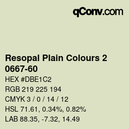 Código de color: Resopal Plain Colours 2 - 0667-60 | qconv.com