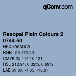 Código de color: Resopal Plain Colours 2 - 0744-60 | qconv.com