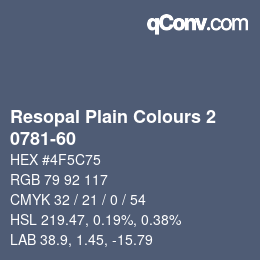 Farbcode: Resopal Plain Colours 2 - 0781-60 | qconv.com