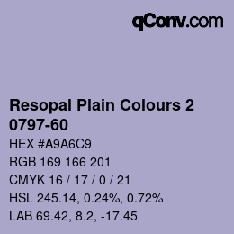 Farbcode: Resopal Plain Colours 2 - 0797-60 | qconv.com