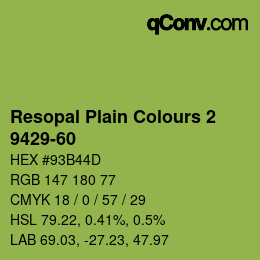 カラーコード: Resopal Plain Colours 2 - 9429-60 | qconv.com