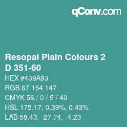 Código de color: Resopal Plain Colours 2 - D 351-60 | qconv.com