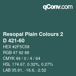 Farbcode: Resopal Plain Colours 2 - D 421-60 | qconv.com