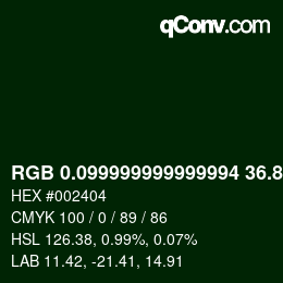 カラーコード: RGB 0.099999999999994 36.8 4 | qconv.com