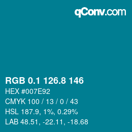Color code: RGB 0.1 126.8 146 | qconv.com