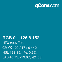 Color code: RGB 0.1 126.8 152 | qconv.com