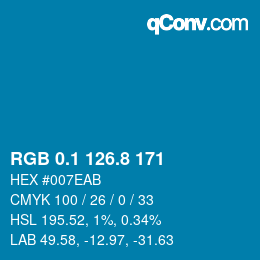 Color code: RGB 0.1 126.8 171 | qconv.com