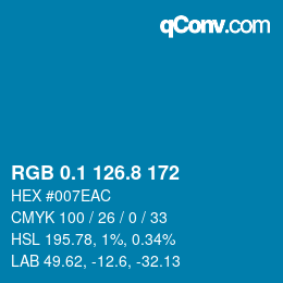 カラーコード: RGB 0.1 126.8 172 | qconv.com