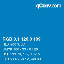 Color code: RGB 0.1 126.8 189 | qconv.com