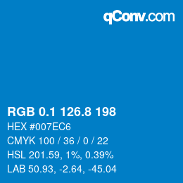 Color code: RGB 0.1 126.8 198 | qconv.com