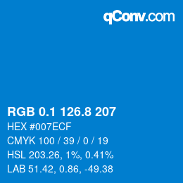 Color code: RGB 0.1 126.8 207 | qconv.com