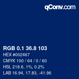 Color code: RGB 0.1 36.8 103 | qconv.com