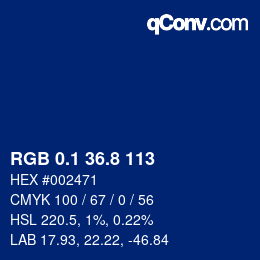 Color code: RGB 0.1 36.8 113 | qconv.com