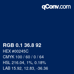 Color code: RGB 0.1 36.8 92 | qconv.com