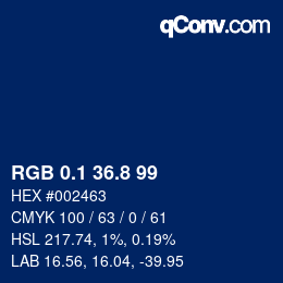 Color code: RGB 0.1 36.8 99 | qconv.com