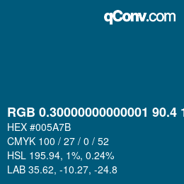 カラーコード: RGB 0.30000000000001 90.4 123 | qconv.com