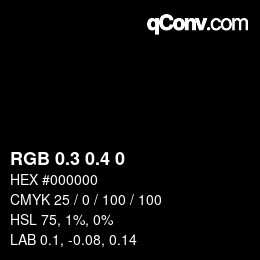 カラーコード: RGB 0.3 0.4 0 | qconv.com