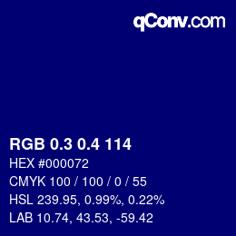 カラーコード: RGB 0.3 0.4 114 | qconv.com