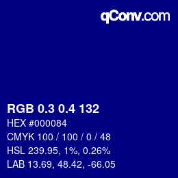 カラーコード: RGB 0.3 0.4 132 | qconv.com