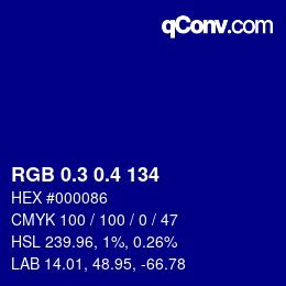 カラーコード: RGB 0.3 0.4 134 | qconv.com