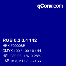 カラーコード: RGB 0.3 0.4 142 | qconv.com